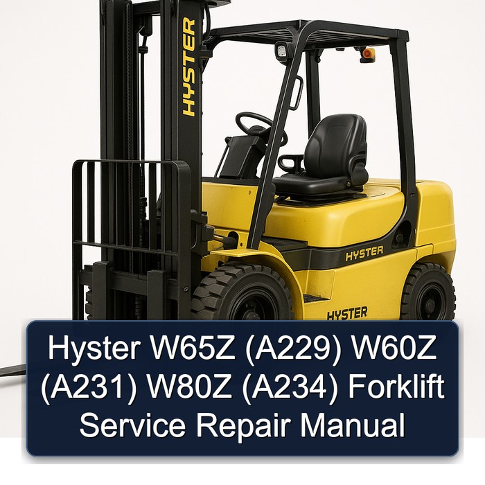 Manual de Servicio y Reparación de Montacargas Hyster W65Z, W60Z, W80Z
