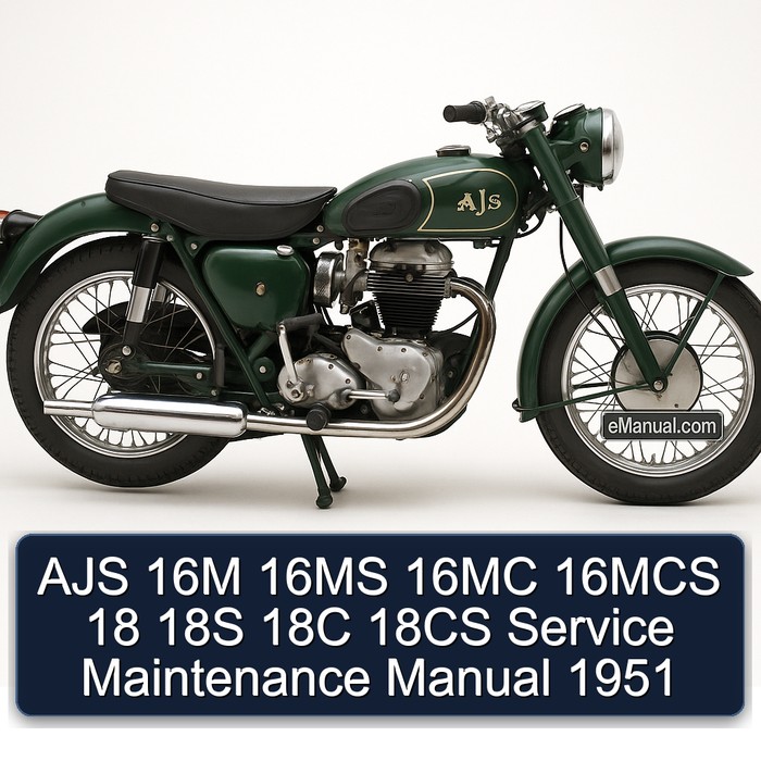 AJS 16M 16MS 16MC 16MCS 18 18S 18C 18CS Service Maintenance Manual 1951