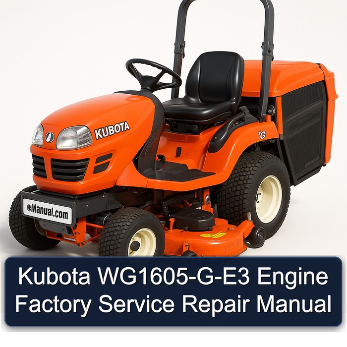 Kubota WG1605-G-E3 Engine Factory Service Repair Manual