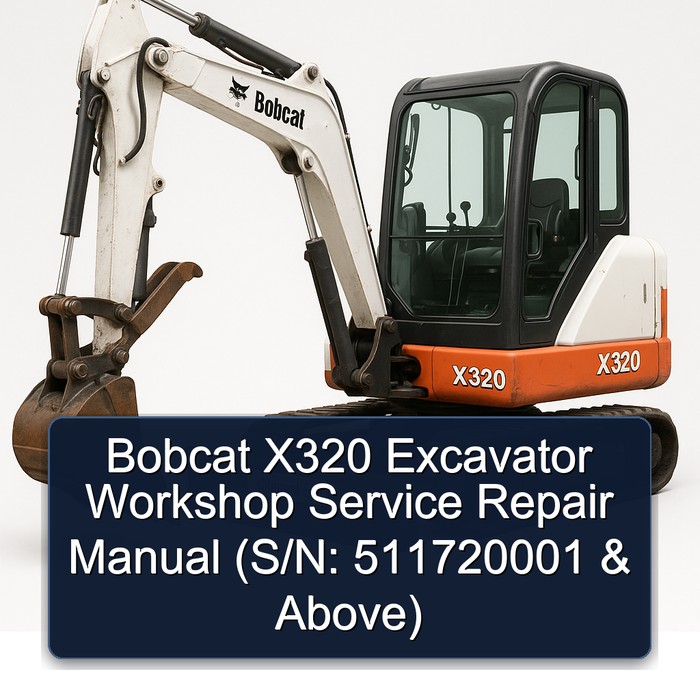 Bobcat X320 Excavator Workshop Service Repair Manual (S/N: 511720001 & Above) 