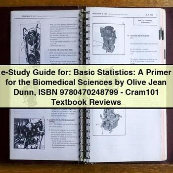 E-Study Guide for Basic Statistics: a Primer for the Biomedical Sciences by Olive Jean Dunn (Isbn 9780470248799) PDF Download