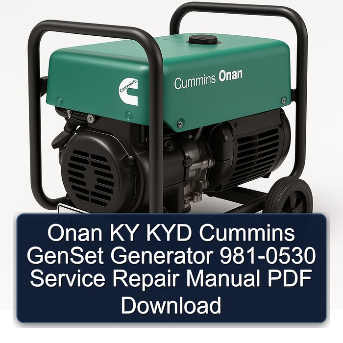 Onan KY KYD Cummins GenSet Generator 981-0530 Service Repair Manual PDF Download