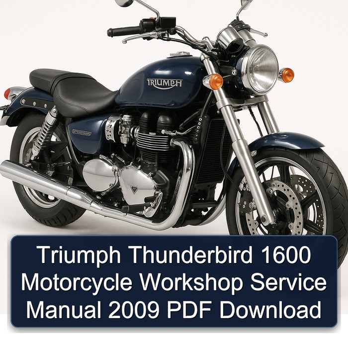 Triumph Thunderbird 1600 Motorcycle Workshop Service Manual 2009 PDF Download
