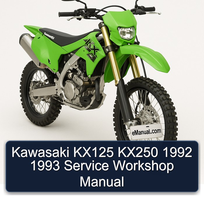 Kawasaki KX125 KX250 1992 1993 Service Workshop Manual