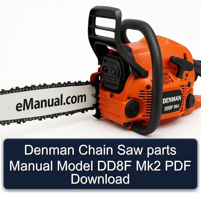 Denman Chain Saw Model DD8F Mk2 Parts Catalog PDF Download
