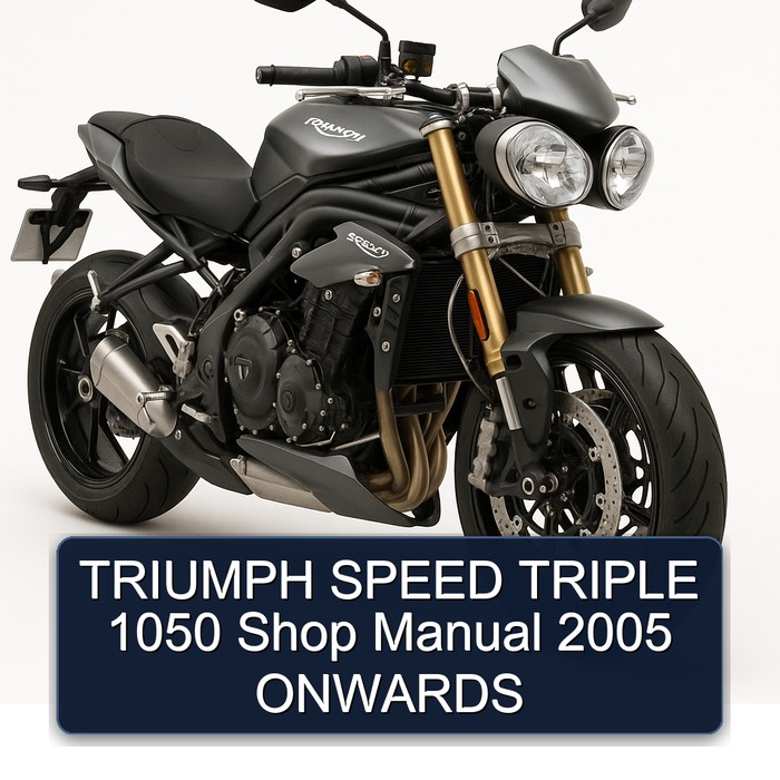 TRIUMPH SPEED TRIPLE 1050 Shop Manual 2005 ONWARDS