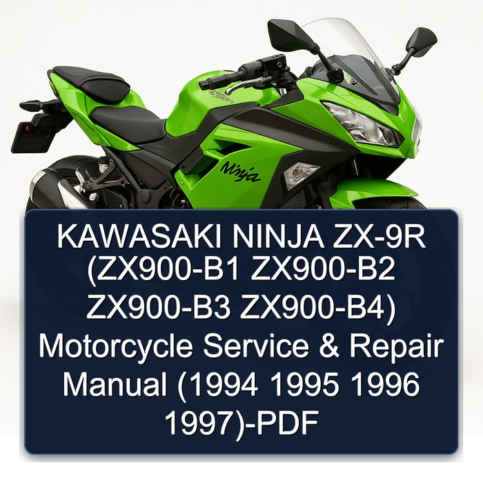 KAWASAKI NINJA ZX-9R (ZX900-B1 ZX900-B2 ZX900-B3 ZX900-B4) Motorcycle Manual de servicio y reparación (1994 1995 1996 1997)-PDF