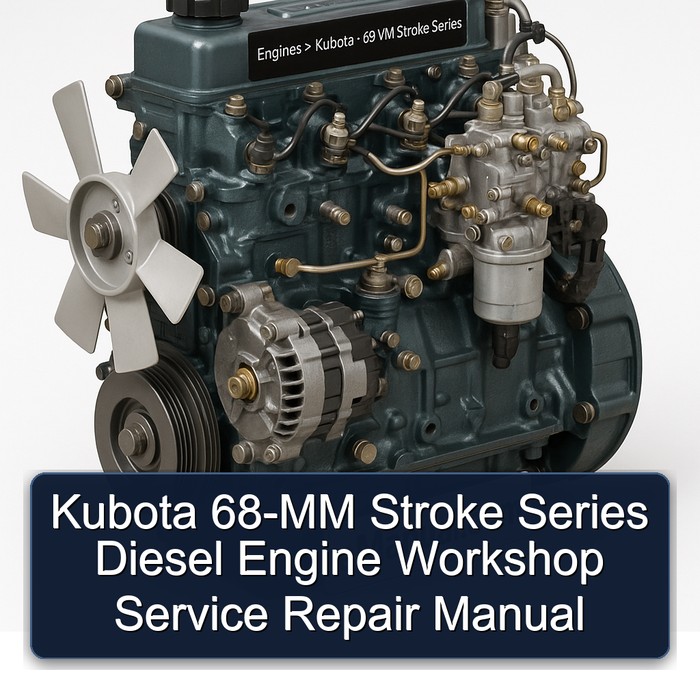 Kubota 68-MM Hubraum Dieselmotor Werkstatt Handbuch