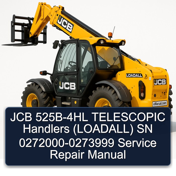JCB 525B-4HL TELESCOPIC Handlers (LOADALL) SN 0272000-0273999 Service Repair Manual 