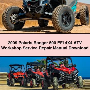 2009 Polaris Ranger 500 EFI 4X4 ATV Workshop Manual de servicio y reparación