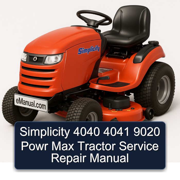 Simplicity 4040 4041 9020 Powr Max Tractor Service Repair Manual
