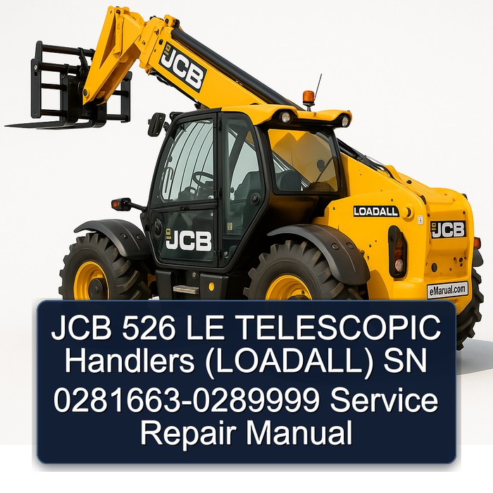 JCB 526 LE TELESCOPIC Handlers (LOADALL) SN 0281663-0289999 Service Repair Manual 