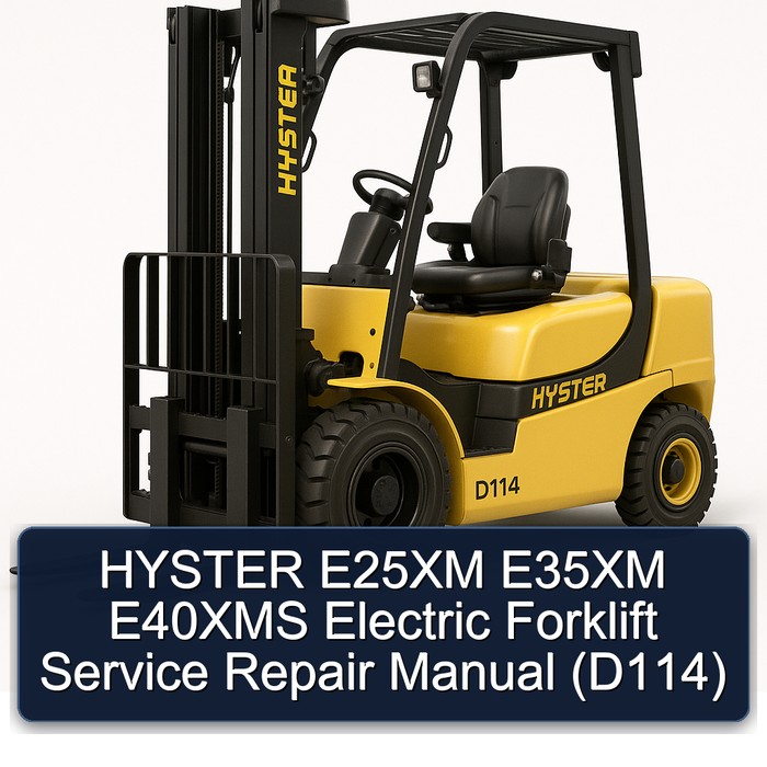 Manual de Servicio y Reparación de Carretillas Elevadoras Eléctricas Hyster E25XM, E35XM, E40XMS (D114)