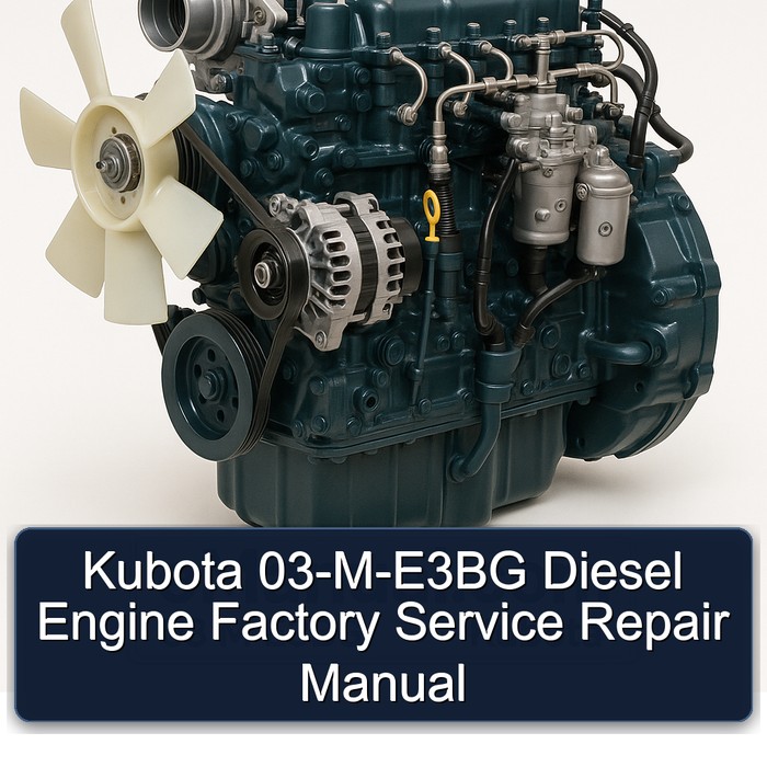 Kubota 03-M-E3BG Diesel Engine Factory Manual de servicio y reparación