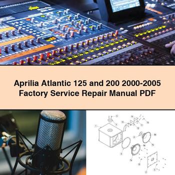 Aprilia Atlantic 125 and 200 2000-2005 Factory Manual de servicio y reparación