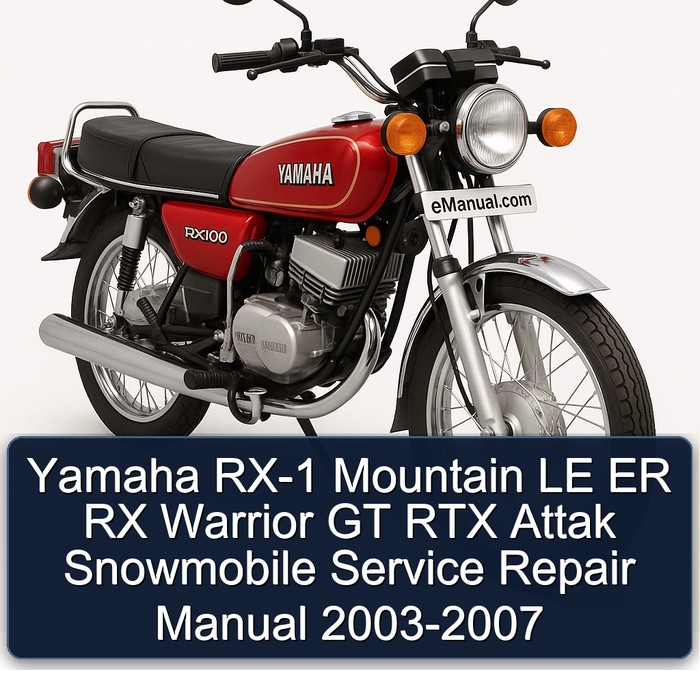 Manual de Reparación Completo Yamaha RX-1 Mountain LE ER RX Warrior GT RTX Attak (2003-2007) PDF