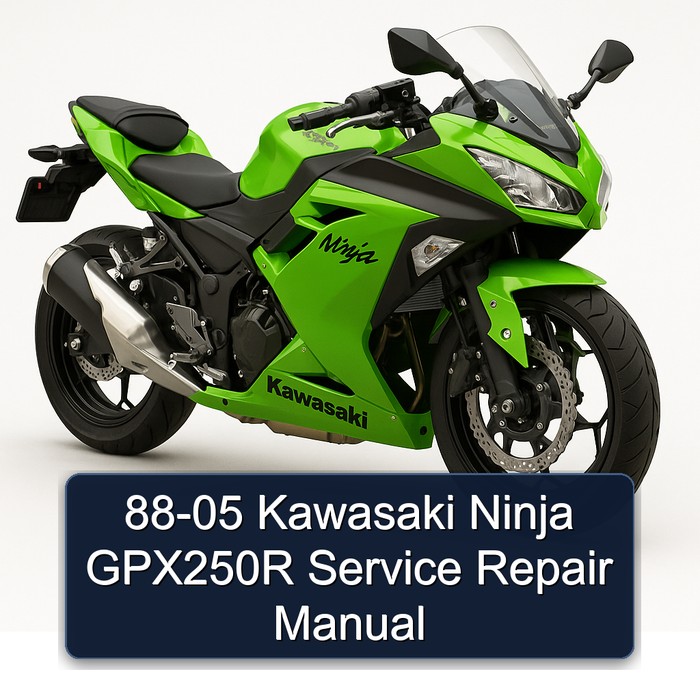 88-05 Kawasaki Ninja GPX250R Manual de servicio y reparación