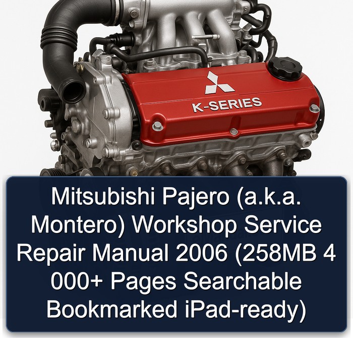 Mitsubishi Pajero (a.k.a. Montero) Workshop Service Repair Manual 2006 (258MB 4 000+ Pages Searchable Bookmarked iPad-ready)