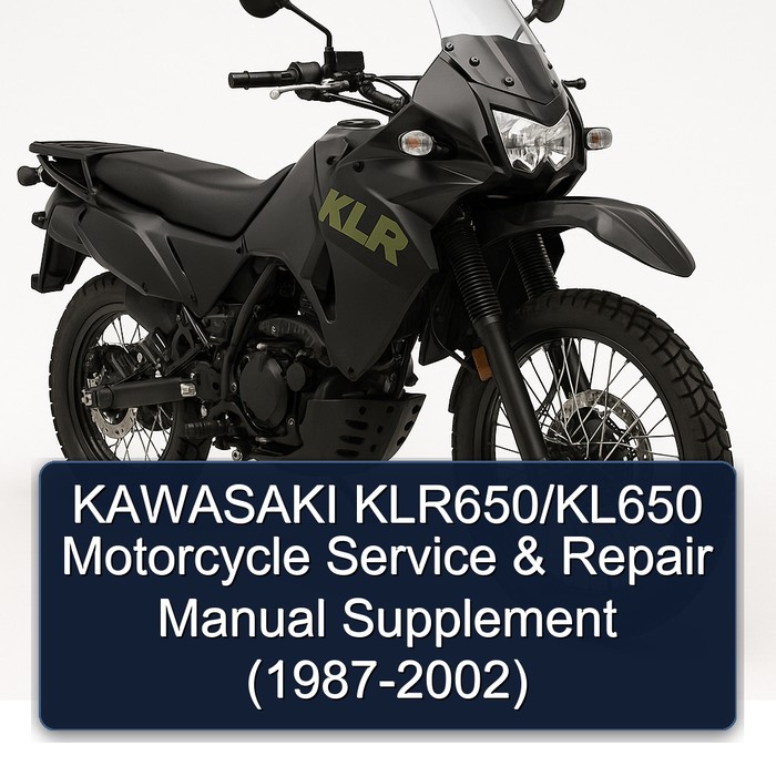 KAWASAKI KLR650 KLR500 KL650 KL500 Motorcycle Manual de servicio y reparación SUPPLEMENT (1987 1988 1989 1990 1991 1992 1993 1994 1995 1996 1997 1998 1999 2000 2001 2002)-PDF