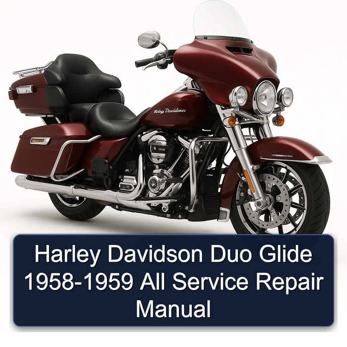 Harley Davidson Duo Glide 1958-1959 All Manual de servicio y reparación