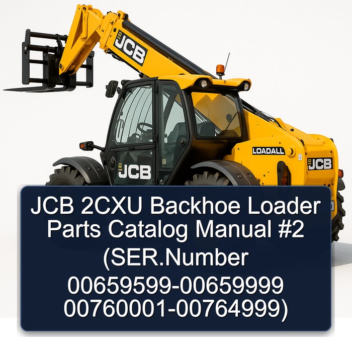 JCB 2CXU Backhoe Loader Parts Catalog Manual #2 (SER.Number 00659599-00659999 00760001-00764999) 
