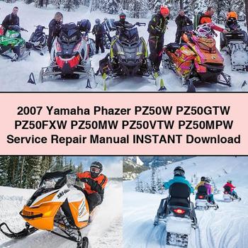2007 Yamaha Phazer PZ50W PZ50GTW PZ50FXW PZ50MW PZ50VTW PZ50MPW Service Repair Manual