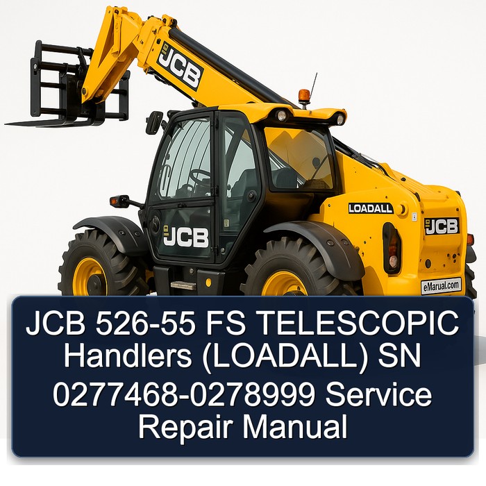 JCB 526-55 FS TELESCOPIC Handlers (LOADALL) SN 0277468-0278999 Service Repair Manual 