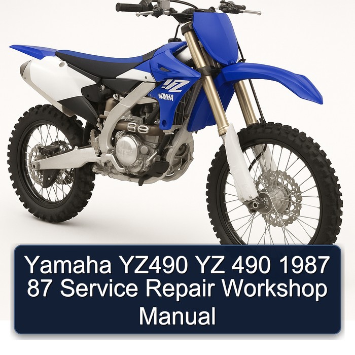 Yamaha YZ490 YZ 490 1987 87 Service Repair Workshop Manual
