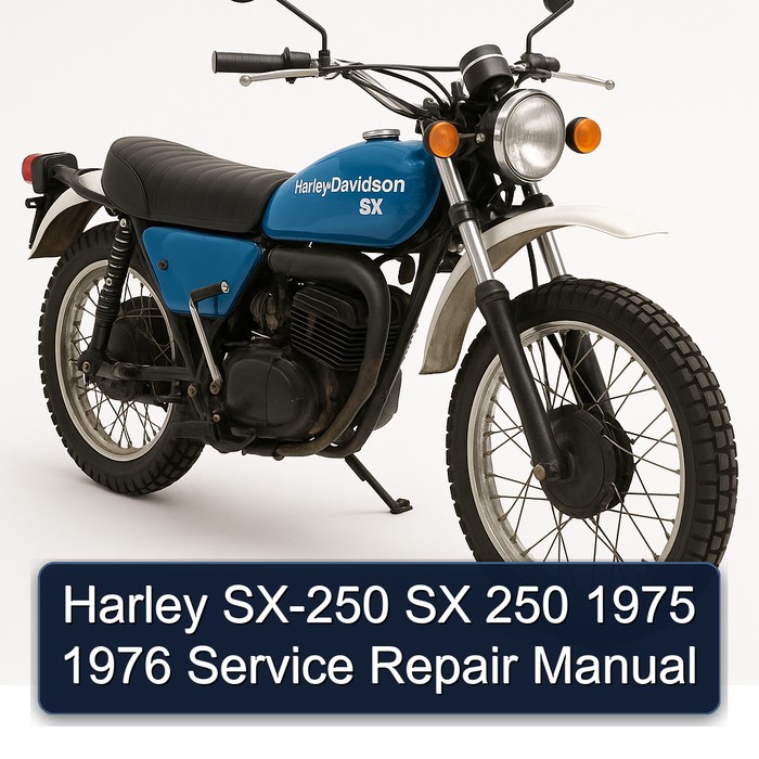 Harley SX-250 SX 250 1975 1976 Manual de servicio y reparación