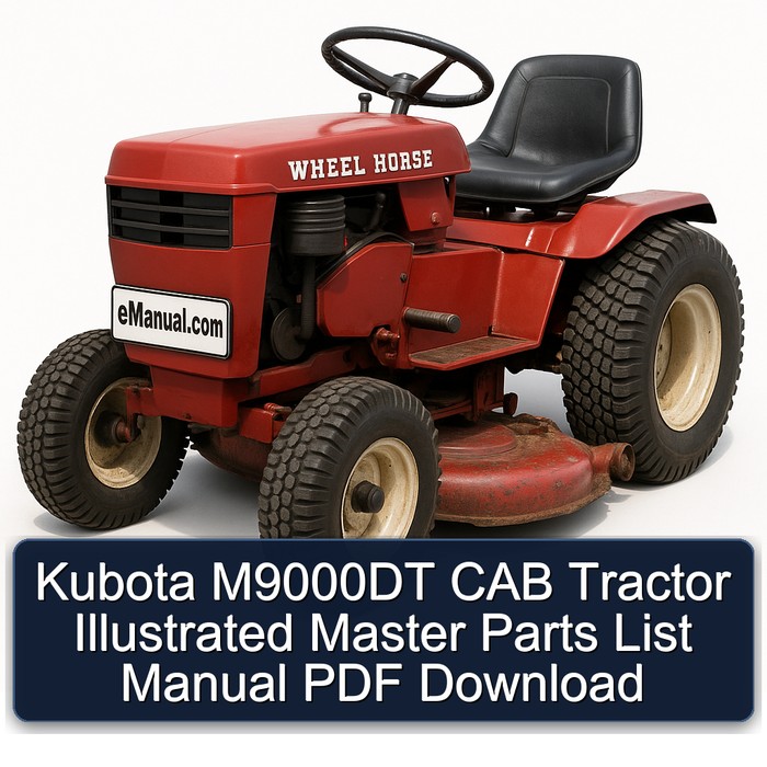 Kubota M9000DT CAB Tractor Illustrated Master Parts List Manual PDF Download