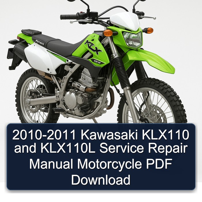2010-2011 Kawasaki KLX110 and KLX110L Manual de servicio y reparación Motorcycle PDF Download