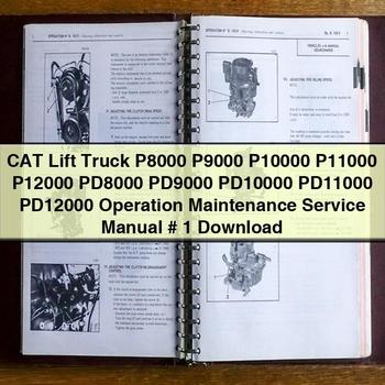 CAT Lift Truck P8000 P9000 P10000 P11000 P12000 PD8000 PD9000 PD10000 PD11000 PD12000 Operation Workshop Service Repair Manual PDF Download