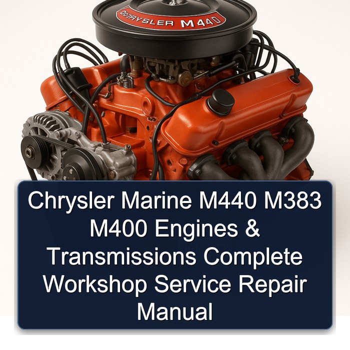 Chrysler Marine M440 M383 M400 Engines & Transmissions Complete Workshop Service Repair Manual