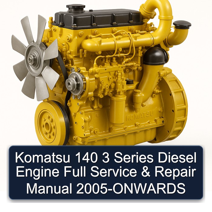 Manual de Servicio y Reparación Completo para Motor Diésel Komatsu 140 Serie 3 (2005 en adelante)