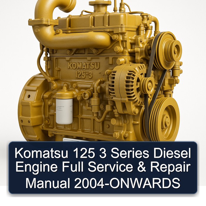 Komatsu 125 3 Series Diesel Engine Full Manual de servicio y reparación 2004-ONWARDS