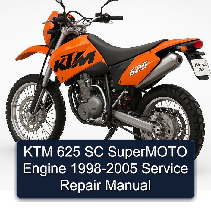 KTM 625 SC SuperMOTO Engine 1998-2005 Manual de servicio y reparación