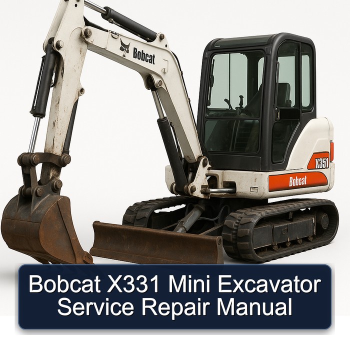 Bobcat X331 Mini Excavator Service Repair Manual 