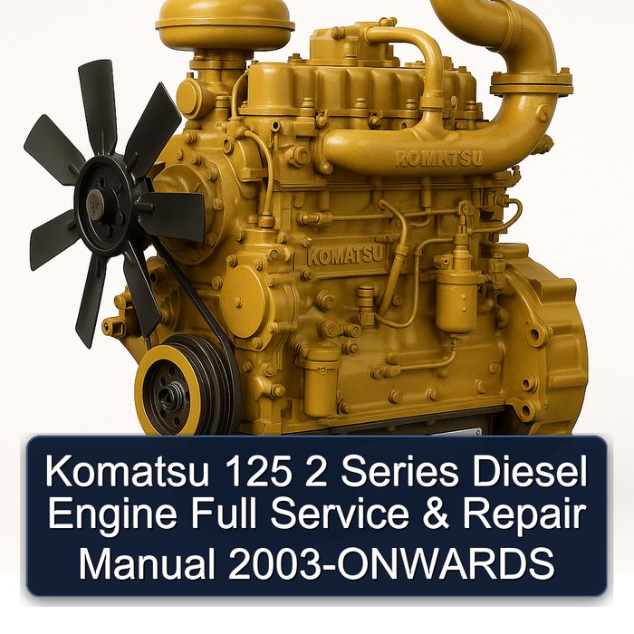 Manual de Servicio y Reparación Completo para Motor Diesel Komatsu 125 Serie 2 (2003 en adelante)