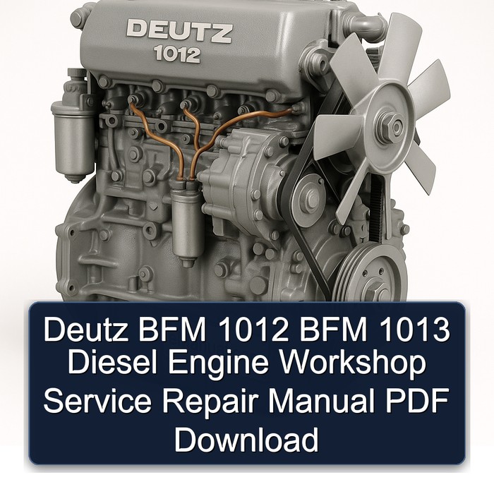 Deutz BFM 1012 BFM 1013 Diesel Engine Workshop Service Repair Manual PDF Download
