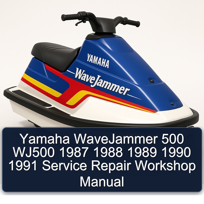 Yamaha WaveJammer 500 WJ500 1987 1988 1989 1990 1991 Service Repair Workshop Manual