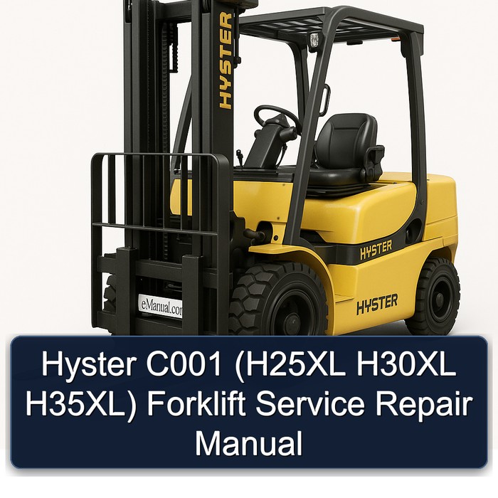 Manual de Servicio y Reparación de Montacargas Hyster C001 (H25XL, H30XL, H35XL)
