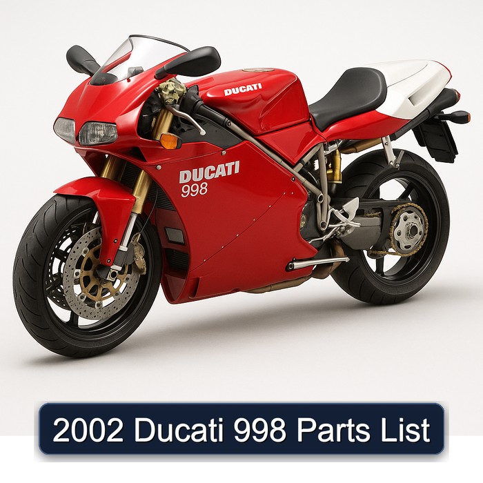 2002 Ducati 998 Parts List