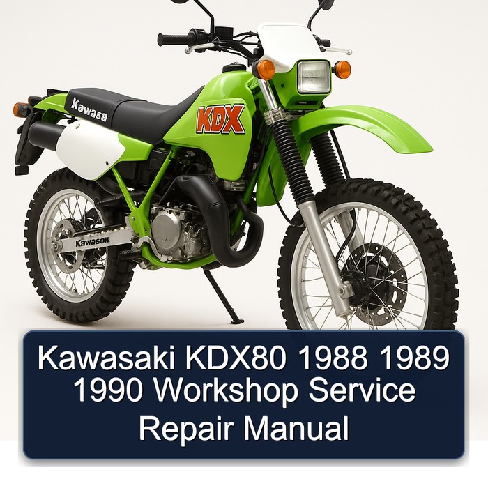 Kawasaki KDX80 1988 1989 1990 Workshop Manual de servicio y reparación