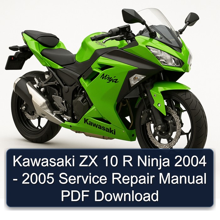 Kawasaki ZX 10 R Ninja 2004 - 2005 Manual de servicio y reparación PDF Download