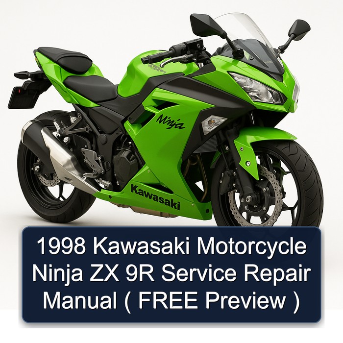 1998 Kawasaki Motorcycle Ninja ZX 9R Manual de servicio y reparación ( FREE Preview )
