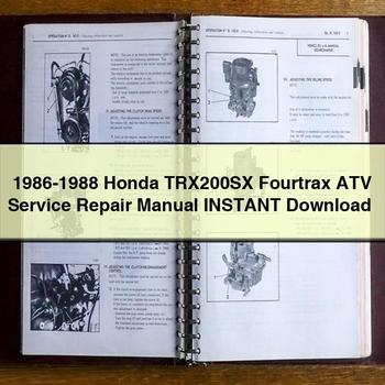 1987 Honda TRX200SX Fourtrax ATV Workshop Service Repair Manual PDF Download