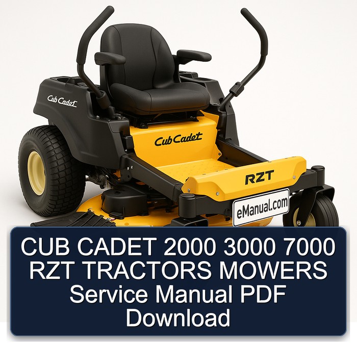 CUB CADET 2000/3000/7000 RZT Traktoren und Mäher - Servicehandbuch (PDF)