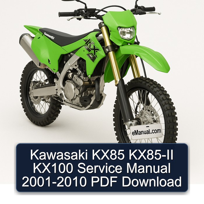 Kawasaki KX85 KX85-II KX100 Service Manual 2001-2010 PDF Download