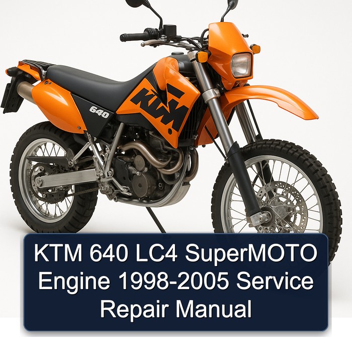 KTM 640 LC4 SuperMOTO Engine 1998-2005 Manual de servicio y reparación