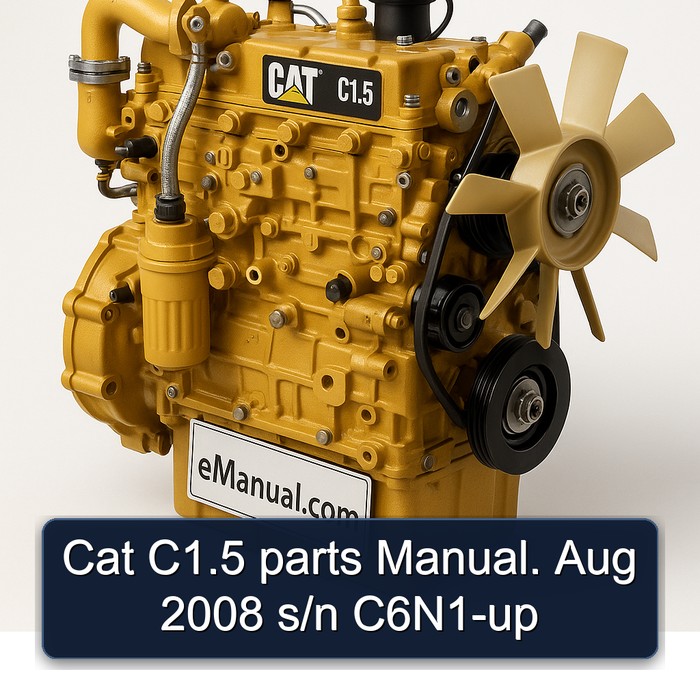 Cat C1.5 parts Manual. Aug 2008 s/n C6N1-up